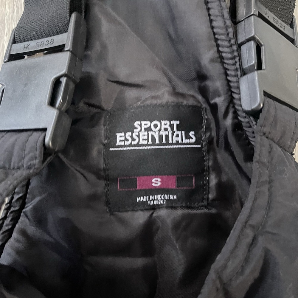 Sport Essentials Ski Snow Bib Overalls Women's Small Black Snowboard Insulated - Picture 2 of 3